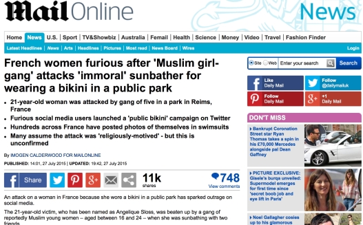 Notice how the Daily Mail makes a disclaimer after it's already angered its readers with the headline.